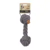 Coto Gri Duo Ball Örgü Köpek Oyuncağı 28 Cm