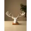Dekoratif Geyik Başı Heykel 25 cm Modern Minimal Tasarım