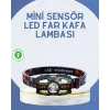 El Sensörlü LED Far Suya Dayanıklı Şarjlı Kafa Lambası