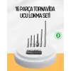 Ergonomik 16 Parça Bits Tornavida Uç ve Adaptör Seti