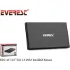 EVEREST 2.5 HDC-127 Sata Usb 2.0 Harddisk Kutusu Siyah