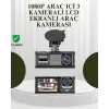 G-Sensörlü 3lü Kayıtlı Araç Kamerası