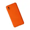 Galaxy A01 Core Kılıf Nano içi Kadife Silikon - Turuncu