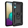 Galaxy A02 Kılıf Sofya Yüzüklü Silikon Kapak - Siyah