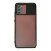 Galaxy A02S Kılıf Palm Buzlu Kamera Sürgülü Silikon - Siyah