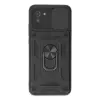 Galaxy A03 Kılıf Pars Lens Yüzüklü Silikon - Siyah