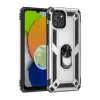 Galaxy A03 Kılıf Sofya Yüzüklü Silikon Kapak - Gümüş