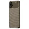 Galaxy A06 Kılıf Auto Focus Karbon Kapak - Kahverengi