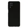 Galaxy A12 Kılıf Nano içi Kadife Silikon - Siyah