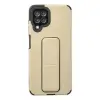 Galaxy A22 Kılıf Mega Standlı Silikon - Gold