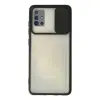 Galaxy A71 Kılıf Palm Buzlu Kamera Sürgülü Silikon - Siyah