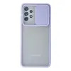 Galaxy A72 Kılıf Palm Buzlu Kamera Sürgülü Silikon - Lila
