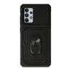 Galaxy A72 Kılıf Pars Lens Yüzüklü Silikon - Siyah