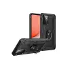 Galaxy A72 Kılıf Sofya Yüzüklü Silikon Kapak - Siyah