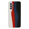 Galaxy A73 5G Kılıf Ebruli Lansman Silikon - Beyaz-Siyah