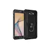 Galaxy J7 Kılıf Sofya Yüzüklü Silikon Kapak - Siyah