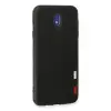 Galaxy J7 Pro / J730 Kılıf Loop Deri Silikon - Siyah