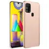 Galaxy M31 Kılıf Nano içi Kadife Silikon - Pudra