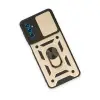 Galaxy M52 5G Kılıf Pars Lens Yüzüklü Silikon - Gold