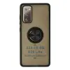 Galaxy S20 FE Kılıf Montreal Yüzüklü Silikon Kapak - Siyah