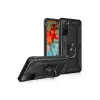 Galaxy S21 Kılıf Sofya Yüzüklü Silikon Kapak - Siyah