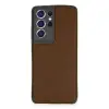 Galaxy S21 Ultra Kılıf Loop Deri Silikon - Kahverengi