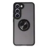 Galaxy S23 Kılıf Montreal Yüzüklü Silikon Kapak - Siyah