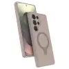 Galaxy S23 Ultra Regal Magsafe Standlı Kapak - Çöl Titanyum