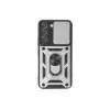 Galaxy S24 Kılıf Pars Lens Yüzüklü Silikon - Gümüş