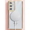 Galaxy S25 Kılıf Joke Simli Magneticsafe Kılıf - Derin Mor