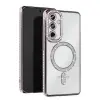 Galaxy S25 Kılıf Joke Simli Magneticsafe Kılıf - Gümüş