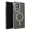 Galaxy S25 Ultra Kılıf Joke Simli Magneticsafe Kılıf - Siyah