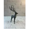 Geyik Figürü Gri Modern Salon ve Raf Dekoru