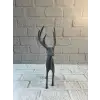 Geyik Figürü Gri Modern Salon ve Raf Dekoru