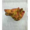 Gold Renk 3D Kurt Başı Duvar Dekoru
