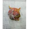 Gold Renk 3D Kurt Başı Duvar Dekoru