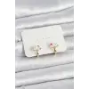 Gold Renk Kedi Model Mineli Çocuk Küpe