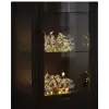 Gümüş Yaprak Tasarımlı LED Işık Pilli Ev ve Vitrin Dekoru