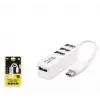 Hadron Hdx7015 Type-C Hub 4-Usb Beyaz (Telefon Uyumlu)