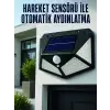 Hareket Sensörlü Güneş Enerjili Duvar Lambası Dış Mekan İçin Güçlü LED Aydınlatma