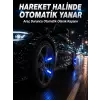 Hareketle Yanan LED Sibop Işığı 4lü Araç Lastik Lambası