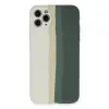 iPhone 11 Pro Kılıf Ebruli Lansman Silikon - Beyaz-Gri