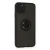 iPhone 11 Pro Kılıf Montreal Yüzüklü Silikon Kapak - Siyah