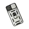 iPhone 11 Pro Kılıf Pars Lens Yüzüklü Silikon - Gümüş