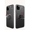 iPhone 11 Pro Max Kılıf Range Yüzüklü Silikon - Siyah