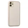 iPhone 12 Kılıf Coco Deri Silikon Kapak - Beyaz