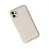 iPhone 12 Kılıf Coco Deri Silikon Kapak - Beyaz