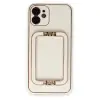 iPhone 12 Kılıf Coco Elit Kapak - Beyaz