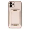 iPhone 12 Kılıf Coco Elit Kapak - Pudra