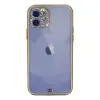 iPhone 12 Kılıf Liva Taşlı Silikon - Beyaz